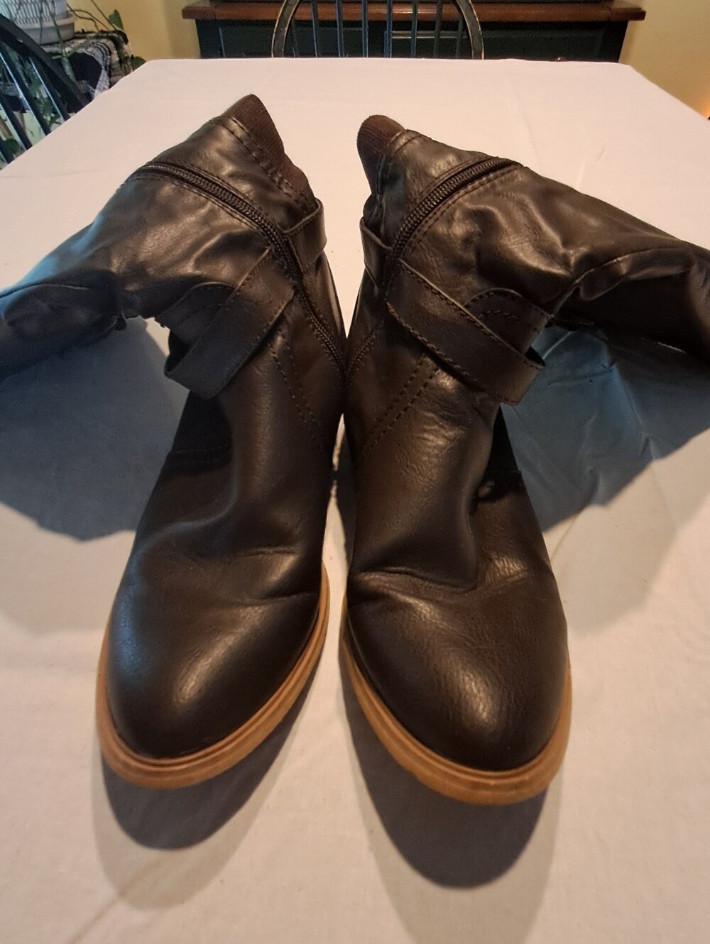 Tommy Tall Leather Boots - Dark Brown Size 7.5 M - Picture 4 of 4